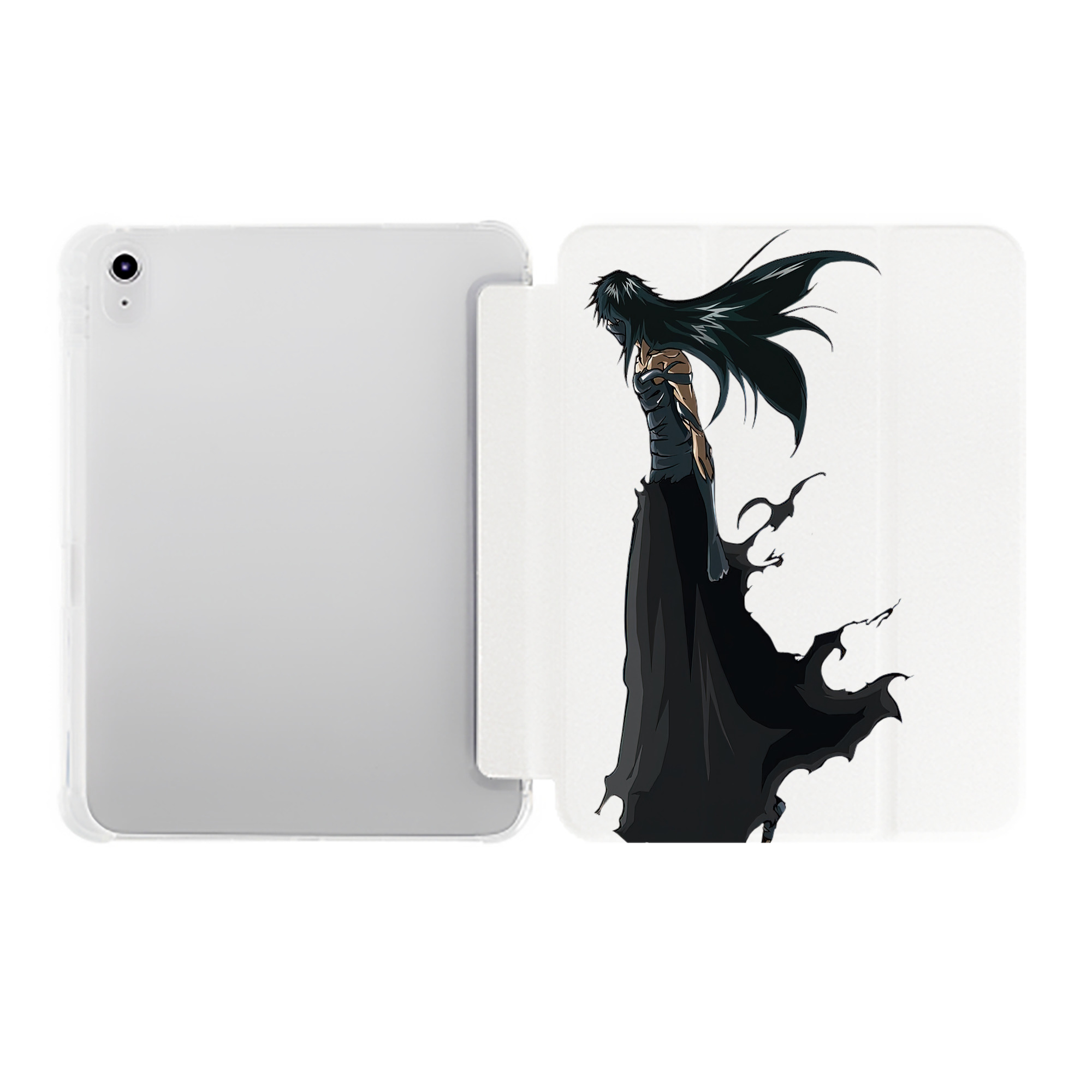 （画像用） ブリーチ 黒崎一護（くろさき いちご）BLEACH Kurosaki Ichigo IPad ケース ペン収納付き 三つ折りスタンド PUレザー×シリコン 対応機種9.5/10.5/10.9インチ